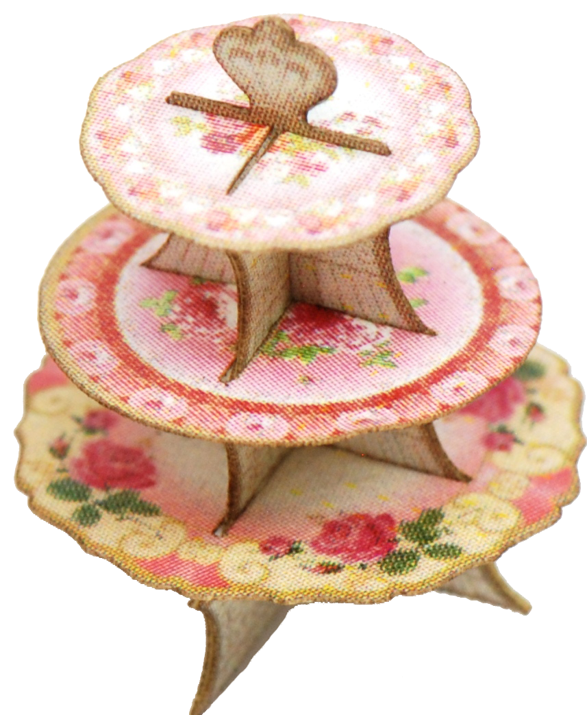 148 3 Tier Pastry Platter Stewart Dollhouse Creations
